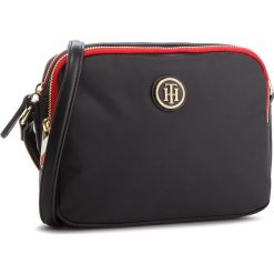 Torebka TOMMY HILFIGER - Poppy Crossover AW0AW05648 002. Czarne listonoszki damskie TOMMY HILFIGER, z materiału. Za 299,00 zł.