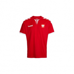 Koszulka Polska. Białe t-shirty damskie marki Hummel, s, z materiału. W wyprzedaży za 79,99 zł.