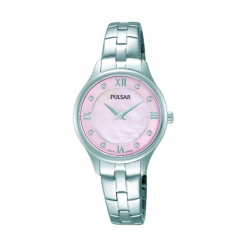 Zegarek "PM2197X1" w kolorze srebrnym. Szare, analogowe zegarki damskie marki Lorus, Pulsar, srebrne. W wyprzedaży za 289,95 zł.
