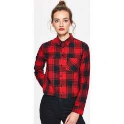 Koszula w kratę - Czarny. Czarne koszule damskie Cropp, s, bez wzorów, bez kołnierzyka, bez rękawów. Za 79,99 zł.