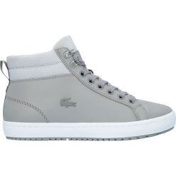 Skórzane sneakersy "Straightset" w kolorze szarym. Szare trampki i tenisówki damskie Lacoste. W wyprzedaży za 259,95 zł.