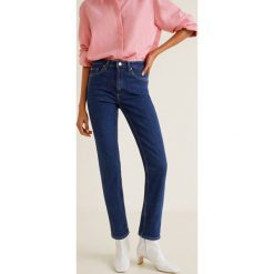 Mango - Jeansy Anna. Zielone jeansy damskie marki Mango, z podwyższonym stanem. Za 129,90 zł.