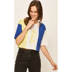 Fila - T-shirt. Różowe bluzki damskie Fila, s, z nadrukiem, z bawełny, casualowe, z okrągłym kołnierzem, z krótkim rękawem. Za 169,90 zł.