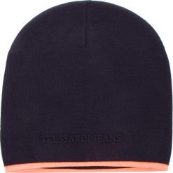 Czapka TRUSSARDI JEANS - Hat Knitted Fluo Stripe 57Z00077 U290. Niebieskie czapki męskie Trussardi Jeans, bez wzorów, z wełny. Za 169,00 zł.