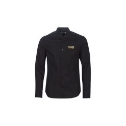 Koszule z długim rękawem Versace Jeans UUP201 slim BASIC PRINT LOGO. Czarne koszule męskie Versace Jeans, m, bez wzorów, z jeansu, bez kołnierzyka, z długim rękawem. Za 699,00 zł.