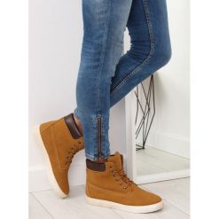 Trampki timberki brązowe ALTAR. Pomarańczowe buty sportowe damskie FunKee.pl, bez wzorów, ze skóry ekologicznej, sportowe. Za 80,99 zł.