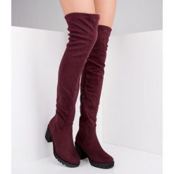 Kozaki damskie L.Lux.Shoes JKD-59 Bordowe. Czerwone kozaki damskie L.LUX SHOES, z tkaniny, eleganckie, bez obcasa, na obcasie, na zamek. Za 139,00 zł.