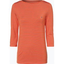 Tommy Hilfiger - Koszulka damska, pomarańczowy. Pomarańczowe koszulki damskie TOMMY HILFIGER, xl, w paski, z wiskozy, bez kołnierzyka, bez rękawów. Za 119,95 zł.