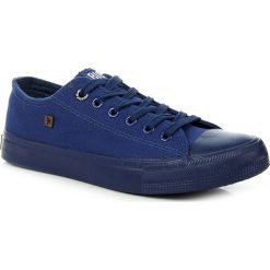 Trampki męskie całe granatowe Big Star AA174008 - granatowy. Niebieskie buty sportowe męskie BIG STAR, bez zapięcia. Za 44,00 zł.