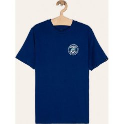 Vans - T-shirt dziecięcy 129-173 cm. Niebieskie t-shirty chłopięce Vans, z nadrukiem, z bawełny, bez rękawów. Za 99,90 zł.