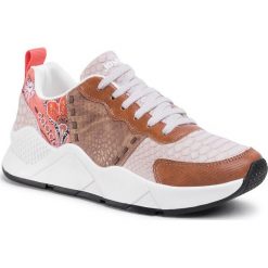 Sneakersy DESIGUAL - Hydra Marron 20SSKP22 6000. Pomarańczowe półbuty damskie Desigual, na co dzień, bez wzorów, ze skóry ekologicznej, sportowe, bez obcasa, bez zapięcia. Za 449,00 zł.