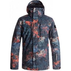 Kurtki narciarskie męskie: Quiksilver Męska Kurtka Narciarska Tr Mission Printed Jk M Snjt nms9 Marine Iguana Real L