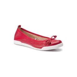 LASOCKI RST-COSMO-01. Czerwone baleriny damskie Lasocki, bez wzorów, ze skóry, bez obcasa. Za 119,99 zł.
