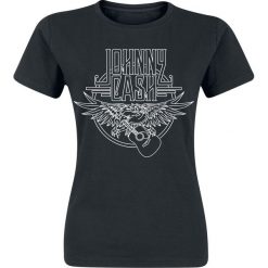 Johnny Cash Eagle Koszulka damska czarny. Czarne t-shirty damskie marki Johnny Cash, s, z nadrukiem, z okrągłym kołnierzem. Za 74,90 zł.