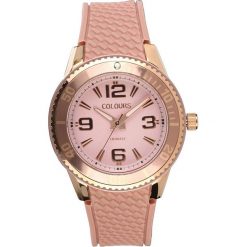 Zegarek kwarcowy w kolorze różowozłotym. Różowe, analogowe zegarki damskie Metropolitan, Smithfield, Crystal Deluxe & Co., ze stali. W wyprzedaży za 56,95 zł.