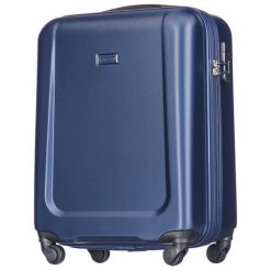 Walizka "Ibiza" w kolorze granatowym - 39 l. Niebieskie walizki Puccini, bez wzorów, z materiału. W wyprzedaży za 159,95 zł.