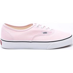 Vans - Tenisówki Authentic. Różowe tenisówki damskie marki Vans, z materiału, na sznurówki. W wyprzedaży za 249,90 zł.