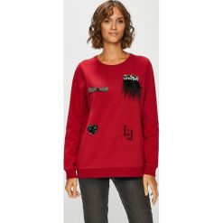 Liu Jo - Bluza. Czerwone bluzy damskie marki Liu Jo, s, z aplikacjami, z elastanu, bez rękawów, bez kaptura. Za 649,90 zł.