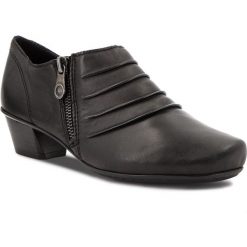 Półbuty RIEKER - 53871-01 Schwarz. Półbuty damskie Rieker. W wyprzedaży za 199,00 zł.