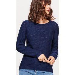 Żakardowy sweter - Granatowy. Niebieskie bez kategorii Cropp, s, z żakardem. Za 59,99 zł.