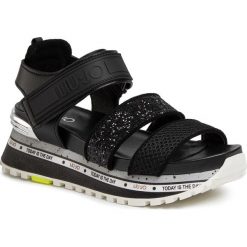 Sandały LIU JO - Maxi 07 BXX069 TX115 Black 22222. Czarne klapki damskie Liu Jo, bez wzorów, ze skóry ekologicznej, bez obcasa. W wyprzedaży za 359,00 zł.