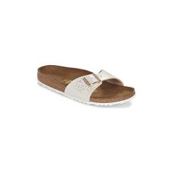 Klapki Birkenstock MADRID. Żółte klapki damskie Birkenstock, bez wzorów, bez obcasa. W wyprzedaży za 188,30 zł.