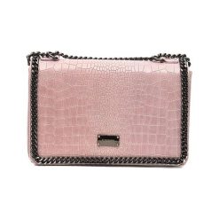 Torebki klasyczne damskie: Skórzana torebka w kolorze różowym – (S)20 x (W)30 x (G)8 cm