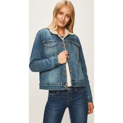 Wrangler - Kurtka. Niebieskie kurtki damskie Wrangler, s, bez wzorów, z bawełny, krótkie. Za 499,90 zł.