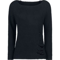 Bluzy damskie: Forplay Destroyed Sweater Bluza damska czarny