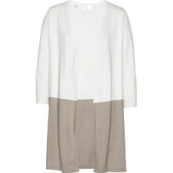 Sweter bez zapięcia bonprix biel wełny - beżowoszary. Swetry damskie bonprix. Za 59,99 zł.