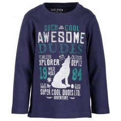 Blue Seven T-Shirt Chłopięcy Z Napisami 104 Niebieski. Niebieskie t-shirty chłopięce marki Blue Seven, z nadrukiem, z bawełny. Za 49,00 zł.
