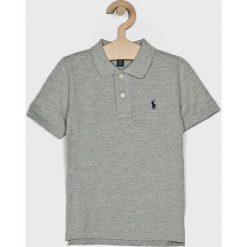 Polo Ralph Lauren - Polo dziecięce 92-104 cm. Szare t-shirty chłopięce Polo Ralph Lauren, bez wzorów, z bawełny, z krótkim rękawem. Za 159,90 zł.
