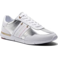Sneakersy TOMMY HILFIGER - Tommy Essential Leather Sneaker FW0FW03688 White 100. Szare półbuty damskie TOMMY HILFIGER, ze skóry ekologicznej. W wyprzedaży za 269,00 zł.