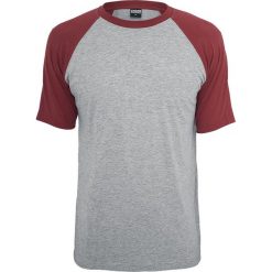 Urban Classics Raglan Contrast Tee T-Shirt szary/bordowy. Szare koszulki męskie Urban Classics, l, z nadrukiem, z kontrastowym kołnierzykiem. Za 42,90 zł.
