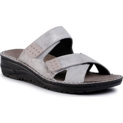 Klapki BERKEMANN - Lucilla 03117 Gunsilver 164. Szare klapki damskie Berkemann, bez wzorów, ze skóry, bez obcasa. W wyprzedaży za 299,00 zł.