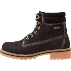Buty zimowe damskie: Tamaris Botki sznurowane black
