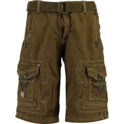 Bermudy "Peanut" w kolorze brązowym. Pomarańczowe spodenki i szorty męskie Geographical Norway Men, m, w paski, z bawełny. W wyprzedaży za 119,95 zł.