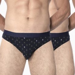 Dwupak slipów ROSSLI Cactus. Różowe slipy męskie Rossli, m, z nadrukiem, z dzianiny. Za 48,99 zł.