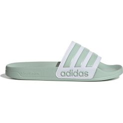 ADIDAS ADILETTE SHOWER > EG1885. Klapki damskie Adidas, bez wzorów, z gumy, na wysokim obcasie. Za 99,99 zł.