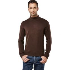 Golfy męskie: Sweter w kolorze brązowym