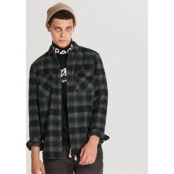 Koszula w kratę - Khaki. Brązowe koszule męskie Cropp, s, bez wzorów, bez kołnierzyka, bez rękawów. Za 79,99 zł.