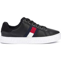 Tommy Hilfiger Tenisówki Czarny. Czarne trampki i tenisówki damskie TOMMY HILFIGER, bez wzorów, z jeansu, bez zapięcia. Za 426,95 zł.