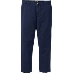 Spodnie chino Regular Fit bonprix ciemnoniebieski. Niebieskie spodnie męskie bonprix, m. Za 99,99 zł.