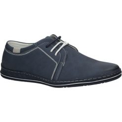 Niebieskie półbuty sznurowane Casu 9F-KH86198. Niebieskie półbuty męskie Casu, bez wzorów, na sznurówki. Za 79,99 zł.