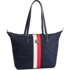 Torebka TOMMY HILFIGER - Poppy Tote Stp AW0AW06864 902. Niebieskie torebki klasyczne damskie TOMMY HILFIGER, bez wzorów, z materiału, eleganckie, bez dodatków. W wyprzedaży za 209,00 zł.
