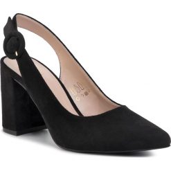 Sandały JENNY FAIRY - LS5233-01 Black. Czarne klapki damskie Jenny Fairy, bez wzorów, ze skóry ekologicznej, bez obcasa, na obcasie. Za 79,99 zł.