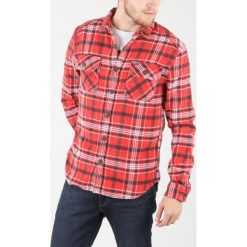 SuperDry Koszula Czerwony. Czerwone koszule męskie Superdry, m, w kratkę, z bawełny, bez kołnierzyka, z długim rękawem. Za 395,95 zł.