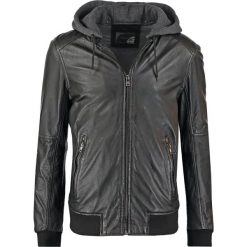 Oakwood JIMMY Kurtka skórzana noir. Czarne kurtki męskie bomber Oakwood, m, z materiału. Za 999,00 zł.
