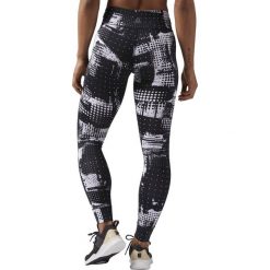 LEGGINSY REEBOK LUX TIGHT GEOCAST (L). Legginsy sportowe damskie Reebok, l, z nadrukiem, z elastanu, na fitness i siłownię. W wyprzedaży za 169,99 zł.