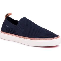 Tenisówki GANT - Prepville 20677428 Marine G69. Niebieskie półbuty męskie GANT, na co dzień, bez wzorów, ze skóry, marine, bez zapięcia. Za 419,00 zł.